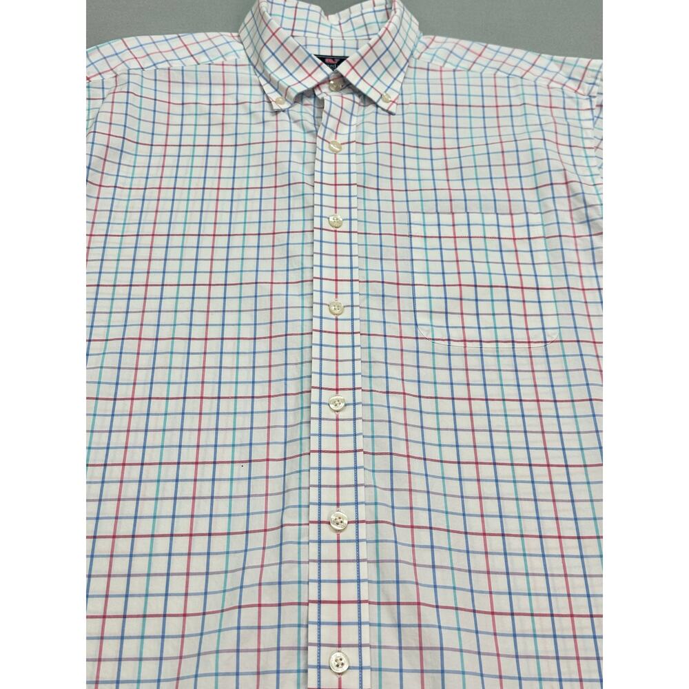Vineyard Vines Classic Fit Murray Button Up White Multi Color Check Size Large - Picture 6 of 11